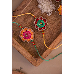 Crochet Rakhi | Handmade Crochet Champa Rakhi (Set of 2)