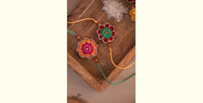 Crochet Rakhi | Handmade Crochet Champa Rakhi (Set of 2)