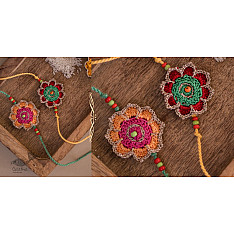Crochet Rakhi | Handmade Crochet Champa Rakhi (Set of 2)