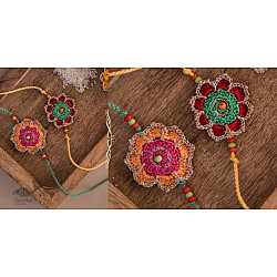 Crochet Rakhi | Handmade Crochet Champa Rakhi (Set of 2)