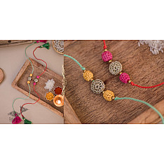 Crochet Rakhi | Teen Sitara Rakhi (Set of 2)