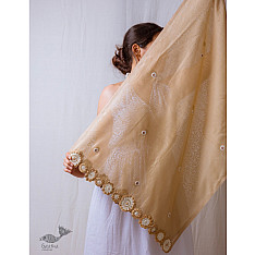 A Symphony in Color | Hand Knitted Crochet Chanderi Stole - A