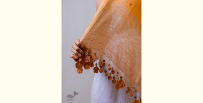 A Symphony in Color | Hand Knitted Crochet Chanderi Stole - F