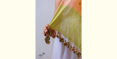 A Symphony in Color | Hand Knitted Crochet Chanderi Stole - G