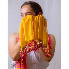 A Symphony in Color | Hand Knitted Crochet Chanderi Stole - J