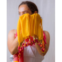 A Symphony in Color | Hand Knitted Crochet Chanderi Stole - J