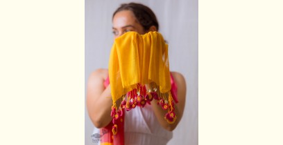 A Symphony in Color | Hand Knitted Crochet Chanderi Stole - J