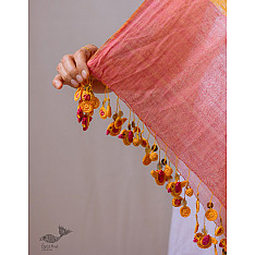A Symphony in Color | Hand Knitted Crochet Chanderi Stole - K