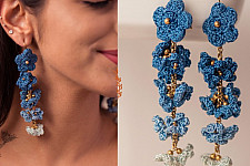 Crochet | Indigo Shower Floral Danglers