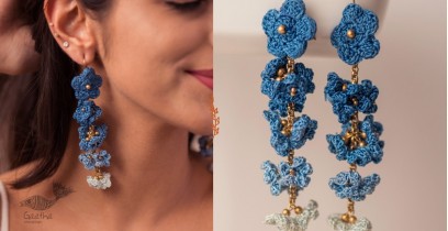 Crochet | Indigo Shower Floral Danglers