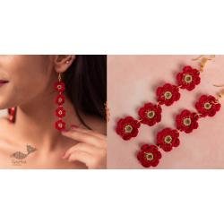 Crochet | Red Daisies Danglers