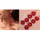 shop online Crochet handcrafted earring - Red Daisies Danglers