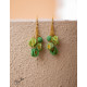 shop online Crochet handcrafted earring - Green Bougainvillea