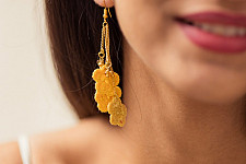 Crochet | Swing Earrings ~ Yellow Poppies