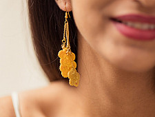 Crochet | Swing Earrings ~ Yellow Poppies