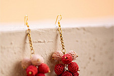 Crochet | Swing Earrings ~ Red Ombre