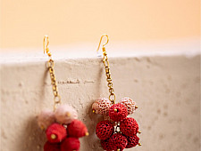 Crochet | Swing Earrings ~ Red Ombre