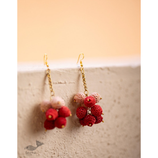 shop online Crochet handcrafted earring - Red Ombre