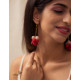 shop online Crochet handcrafted earring - Red Ombre