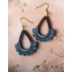 shop online Crochet handcrafted earring - Rain drop ~ Grey 