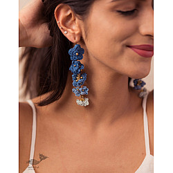 Crochet | Indigo Shower Floral Danglers