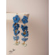 Indigo Shower Floral Danglers