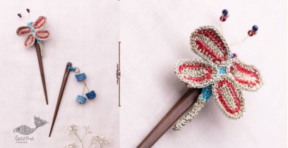 Crochet ✩ Crochet Butterfly & Tiki Hair Sticks (Pair)