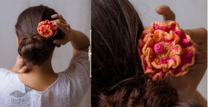 Crochet ✩ Hair Stick - Pink Poppy  