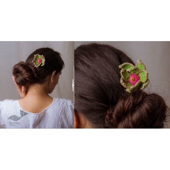 shop  Hair Stick -~ Shimmer and Green Lotus 