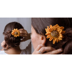 Crochet ✩ Hair Stick - Sunflower 