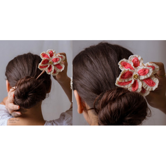 shop  Hairstick ~  Pink & White Petunia 