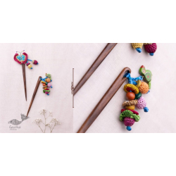 Crochet ✩ Handmade Crochet Hair Stick ~ Butterfly & Bird Pair