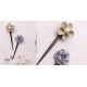 shop Metallic Thread Flowers Hair Stick