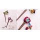 shop Multi coloured Bird Butterfly Hair Stick (Pair) ~ Green