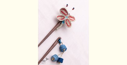 Crochet ✩ Crochet Butterfly & Tiki Hair Sticks (Pair)