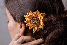 Crochet ✩ Hair Stick - Sunflower 