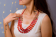 Crochet Necklace | Mausam Necklace ~ Rust