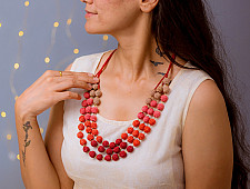 Crochet Necklace | Mausam Necklace ~ Rust