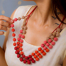 Crochet Necklace | Mausam Necklace ~ Rust