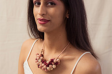 Crochet Necklace | Guldasta Necklace ~ Rust
