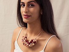 Crochet Necklace | Guldasta Necklace ~ Rust