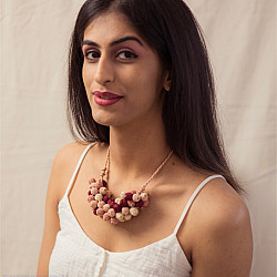 Crochet Necklace | Guldasta Necklace ~ Rust
