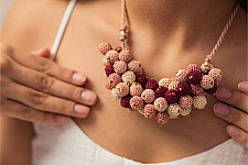 Crochet Necklace | Guldasta Necklace ~ Rust
