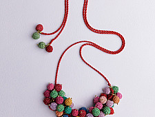 Crochet Necklace | Guldasta Necklace ~ Multicoloured
