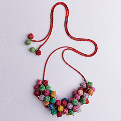 Crochet Necklace | Guldasta Necklace ~ Multicoloured