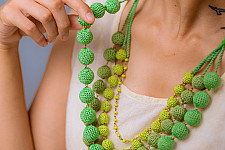 Crochet Necklace | Aadya Necklace ~ Green Ombre