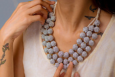 Crochet Necklace | Aadya Necklace ~ Silver