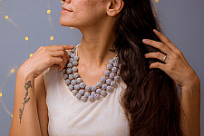 Crochet Necklace | Aadya Necklace ~ Silver