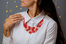Crochet Necklace | Zuri Necklace ~ Red