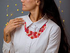 Crochet Necklace | Zuri Necklace ~ Red